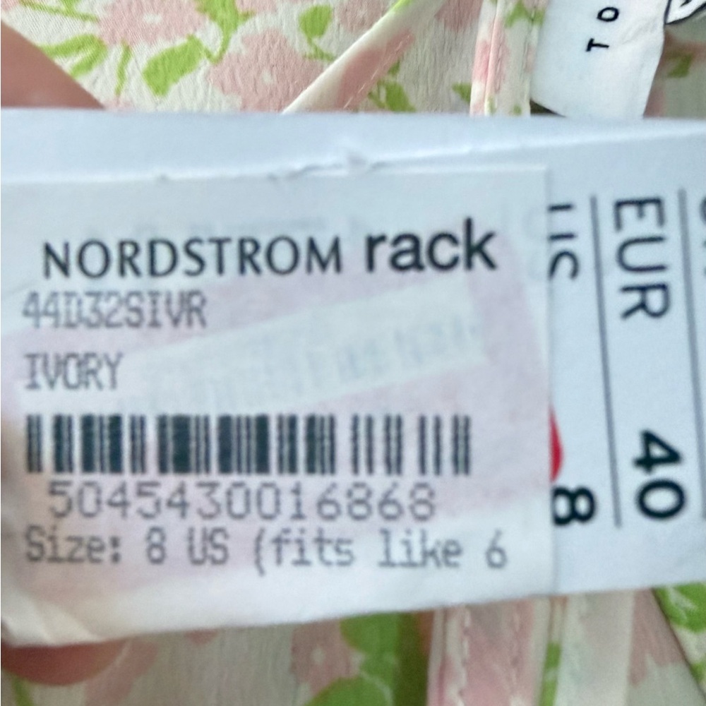 Topshop MATERNITY Pink & Green Floral Ruffle Midi Dress - Picture 5 of 7